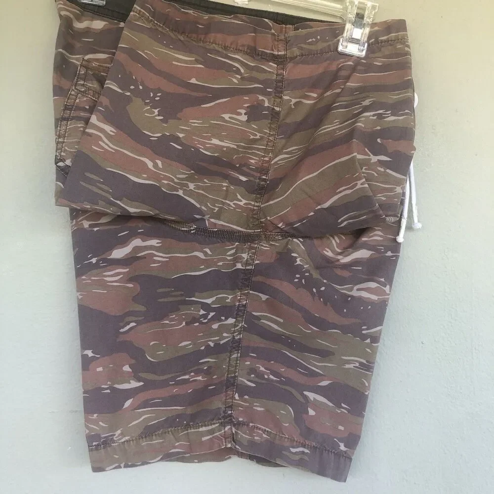 Denim & Supply Ralph Lauren Board Shorts 32 Tiger Stripe Camo Drawstrings Beach